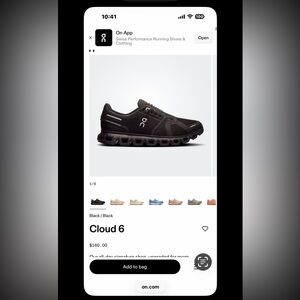 On cloud cloud 6 sz 10 mens new in box $160 plus tax EVERYWHERE!!!